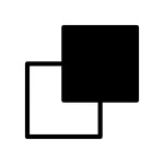 Overlapping White And Black Squares SVG Icon
